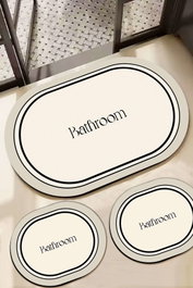 Mijölnir Juego de alfombrillas de baño de 3 piezas - Ecru